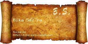 Bika Sára névjegykártya